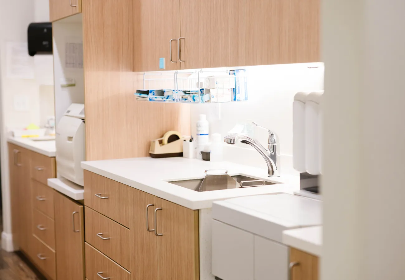Clean sterilization area at CrossPointe Dental